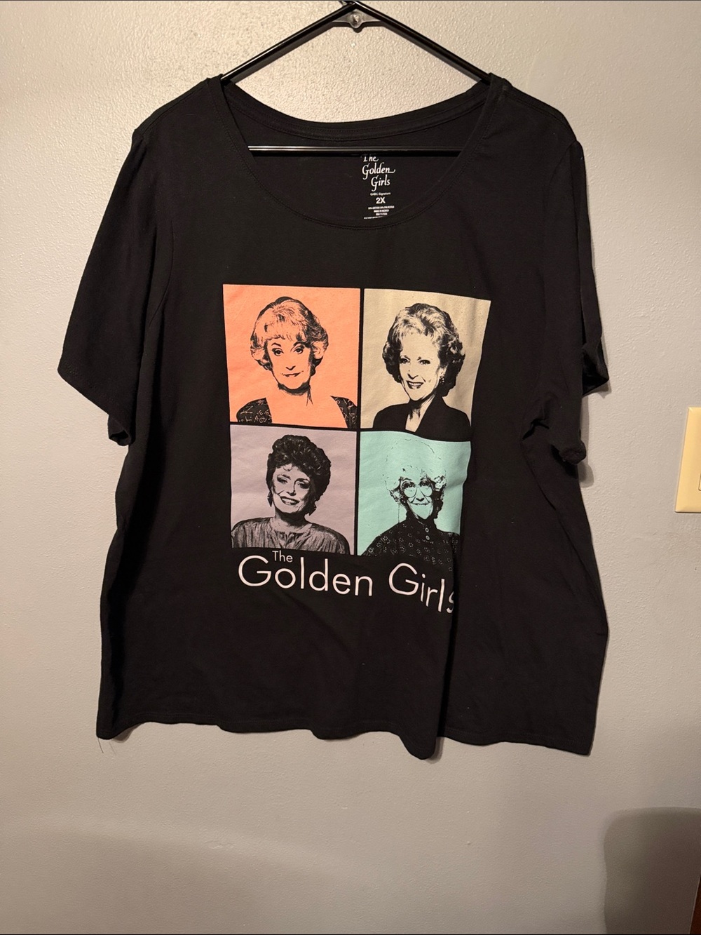 Signature Black The Golden Girls Short Sleeve Tee with Pastel Block Prints